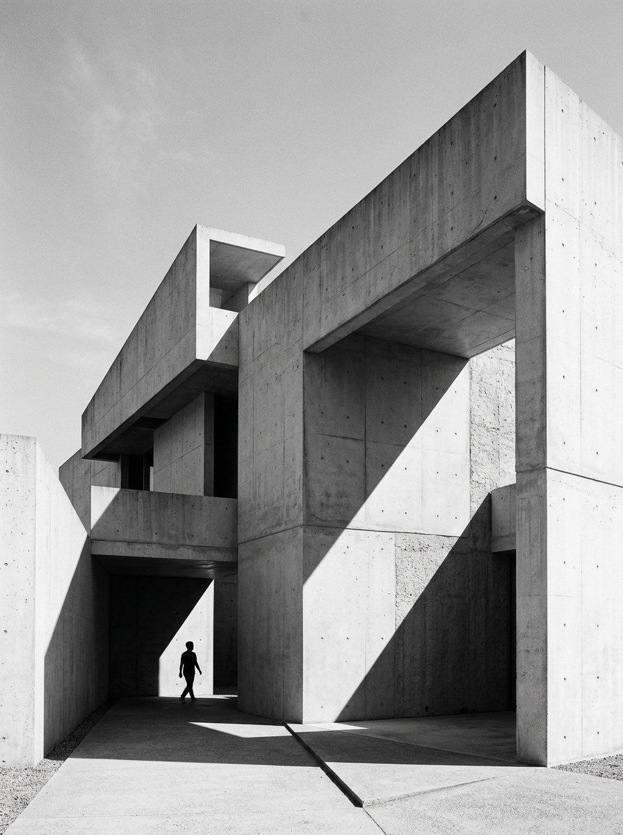 Minimalist architectural geometric perspective